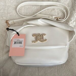 White soft bow crossbody